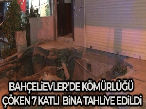 Bahçelievler'de kaldırım altındaki kömürlük tavanı çöktü