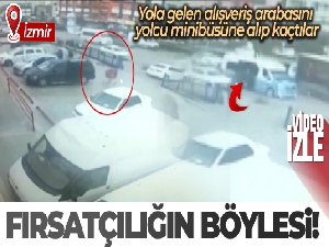 Fırsatçılığın böylesi: Yola gelen alışveriş arabasını yolcu minibüsüne alıp kaçtılar
