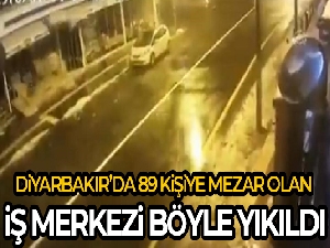 89 kişinin öldüğü iş merkezinin deprem anına ait farklı açıdan görüntü ortaya çıktı