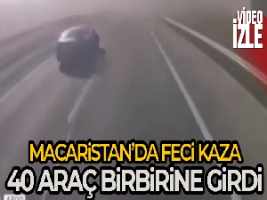 Macaristan'da 40'tan fazla araç birbirine girdi: 13'ü ağır 36 yaralı