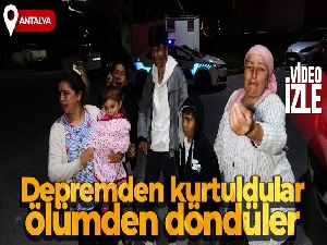 Antalya'da depremzede aileleri ağlatan kaza