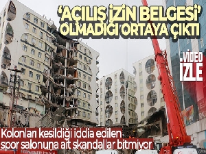 Kolonları kesildiği iddia edilen spor salonuna ait skandallar bitmiyor