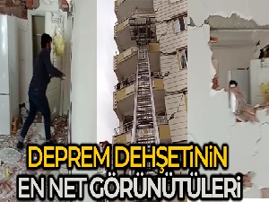 Adıyaman'da depremin dehşetini gözler önüne seren görüntüler