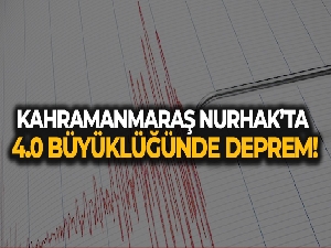 Nurhak'ta 4,0 büyüklüğünde deprem