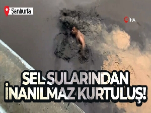 Aracıyla su altında kalan kişi kendi çabasıyla sağ kurtuldu