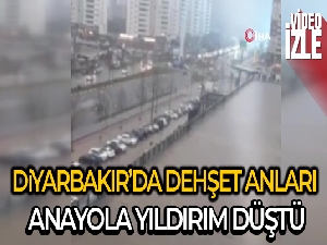 Diyarbakır'da yıldırım anayola düştü