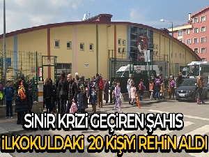 Ankara'da sinir krizi geçiren şahıs ilkokuldaki 20 kişiyi rehin aldı