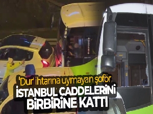 'Dur' ihtarına uymayan midibüs şoförü İstanbul caddelerini birbirine kattı