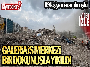 89 kişinin hayatını kaybettiği Diyar Galeria İş Merkezi bir dokunuşla yıkıldı