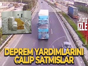 Deprem yardımlarını çalıp, satmışlar