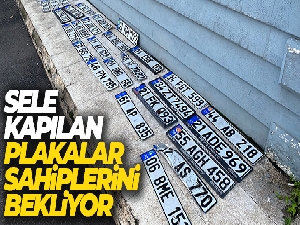 Diyarbakır'da sele kapılan plakalar sahiplerini bekliyor