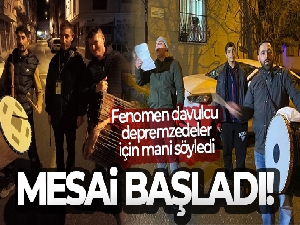 Beyoğlu'nun fenomen Ramazan davulcusu depremzedeler için mani söyledi