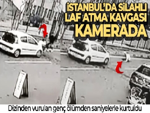 İstanbul'da silahlı laf atma kavgası kamerada