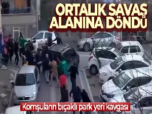 Komşuların bıçaklı park yeri kavgasında 3 kişi yaralandı