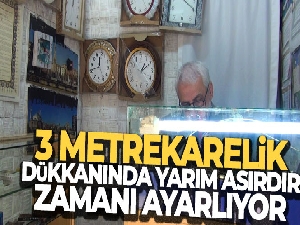 Kırıkkale'de 3 metrekarelik dükkanında yarım asırdır zamanı ayarlıyor