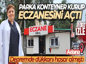 Parka konteyner kurup eczanesini açtı
