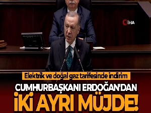 Cumhurbaşkanı Erdoğan'dan müjde: 'Elektrikte nisan ayından itibaren yüzde 15 indirime gidiyoruz'