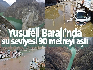 Yusufeli Barajı'nda su seviyesi 90 metreyi aştı