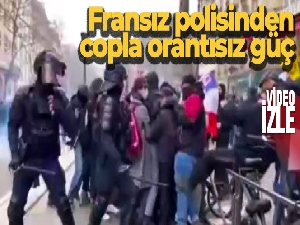 Fransız polisinden protestoculara copla orantısız güç