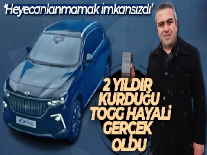 2 yıldır araç almadan piyasaya çıkmasını beklediği Togg'un ilk talihlilerinden oldu