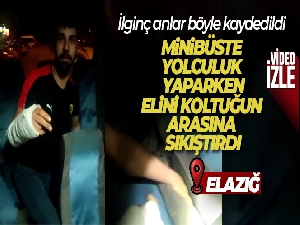 Minibüste yolculuk yaparken elini koltuğun arasına sıkıştırdı