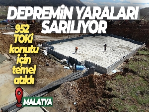 Malatya'da 952 TOKİ konutu için temel atıldı