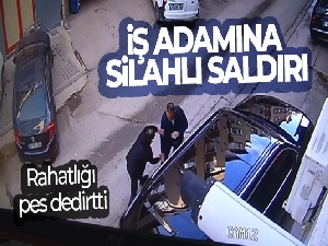 Ağzında sigarayla iş adamını ayağından vuran şahsın rahatlığı 'pes' dedirtti