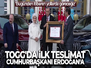 Togg'da ilk teslimat Cumhurbaşkanı Erdoğan'a
