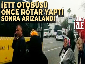 İETT otobüsü önce rötar yaptı sonra arızalandı