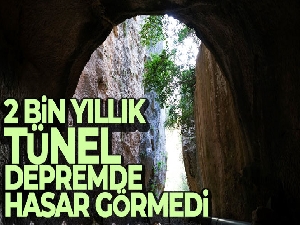 Depremin yorgunluğunu tarihi tünelin duvarlarına bıraktılar