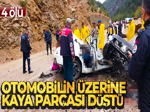 Adana'da otomobilin üzerine kaya parçası düştü: 4 ölü
