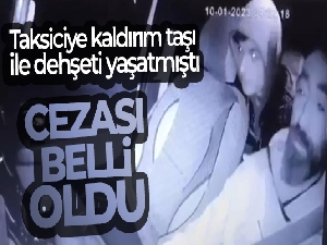 Taksiciye kaldırım taşı ile dehşeti yaşattı, 23 yıl 6 ay hapis cezasına çarptırıldı