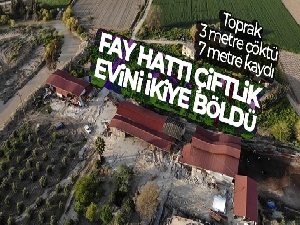 Fay hattı çiftlik evini ikiye böldü