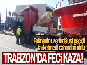 Teknenin üzerinde üst geçidi farketmedi canından oldu