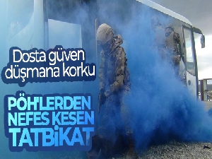 Kars'ta PÖH'lerden nefes kesen tatbikat