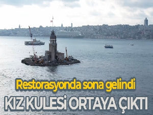 Kız Kulesi'nin çevresindeki iskeleler kaldırıldı