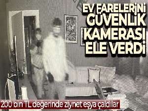 Ev farelerini evin içinde bulunan güvenlik kamerası ele verdi