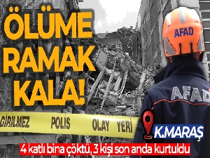 Ölüme ramak kala: 4 katlı bina çöktü, 3 kişi son anda kurtuldu