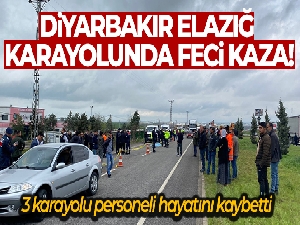 Diyarbakır'da ticari araç Karayolları çalışanlarına çarptı: 3 ölü, 1 yaralı