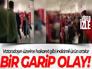 Vatandaşın üzerine hakaret gibi indirimli ürün attılar