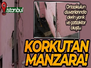 Bahçelievler'de bir ortaokulda korkutan manzara