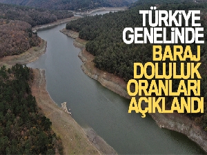 Türkiye genelinde baraj doluluk oranları açıklandı