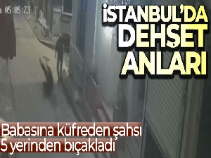 İstanbul'da dehşet anları: Babasına küfreden şahsı 5 yerinden bıçakladı
