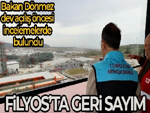 Bakan Dönmez, dev açılış öncesi Filyos'ta incelemede bulundu