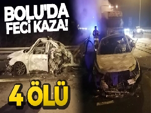 Bolu'da feci kaza: 4 ölü, 3 yaralı