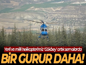 Yerli ve milli ilk helikopter motoru TS1400, test uçuşunda ilk özgün helikopter olan GÖKBEY'i uçurdu