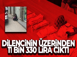 Bursa'da dilencinin üzerinden 11 bin 330 lira çıktı