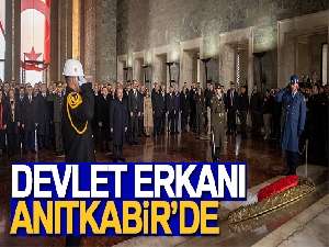 Devlet erkanı Anıtkabir'de