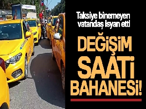Taksi durağında taksiye binemeyen vatandaş isyan etti