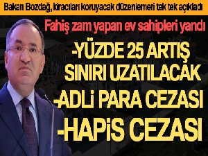 Bakan Bozdağ: (Fahiş kira artışları) 'Hapis cezası olabilir'